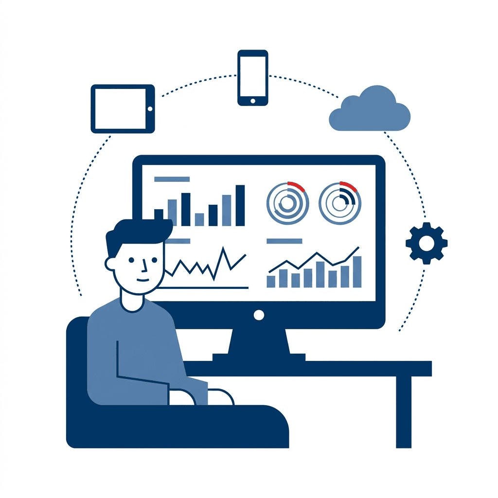 Illustration of ERP & Digitalization
